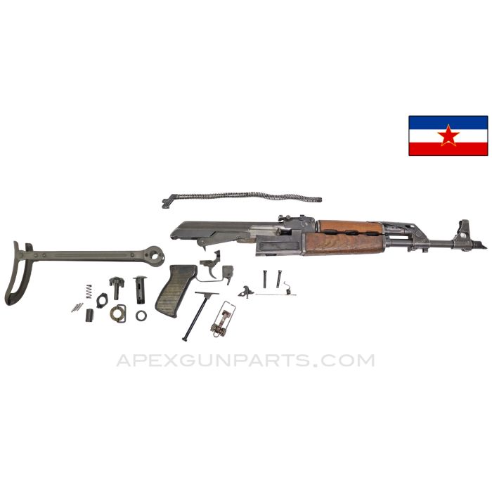 Yugoslavian M64 Underfolder Parts Kit w/Populated Barrel in Front Receiver Section, 7.62x39 *Good* 