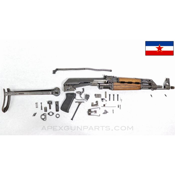 Yugoslavian M70AB2 Folding Stock Parts Set, w/ Cut Barrel, Stamped, 7.62x39 *Good*