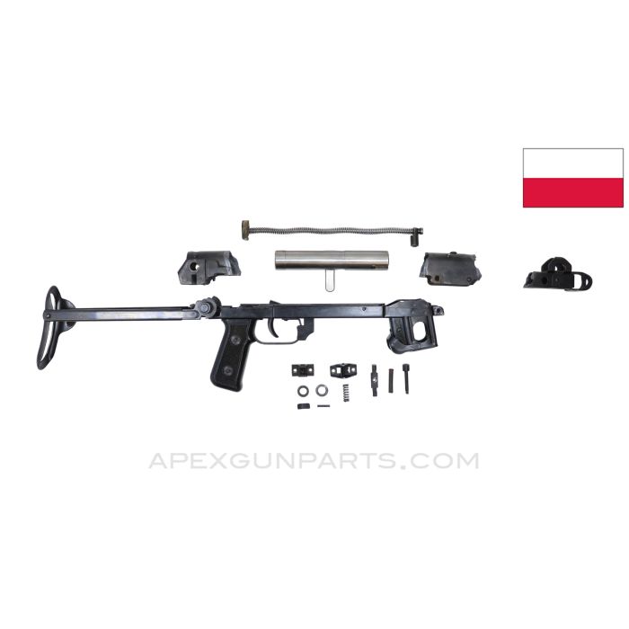 PPs-43 Parts Kit with Trunnion and Top Folder Stock, Type 1.5 Demil, Polish, 7.62X25 *Very Good*