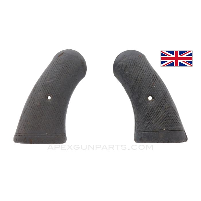 Enfield #2 Mk I Grips, Walnut, Reeded *Good*