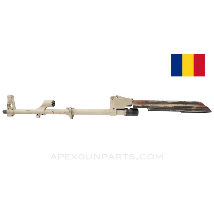 Romanian AK-47 Barrel Assembly and Top Cover, 16", Chrome Lined, Cold Hammer Forged, Tan Painted, 7.62X39 *Very Good Bore*