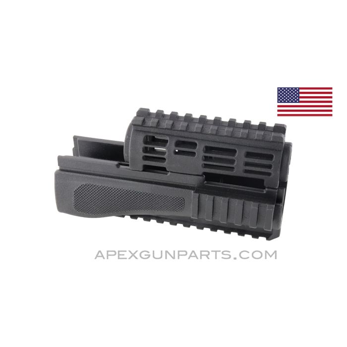 C39 V1 / RAS47 / AK47 / AKM Quad Rail Handguard Set, Black Polymer *NOS* 922 Compliant 
