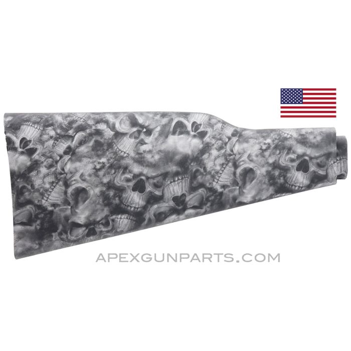 PAP M70 Buttstock, Skull Pattern, No Buttplate, U.S. Made, Nylon *Excellent*
