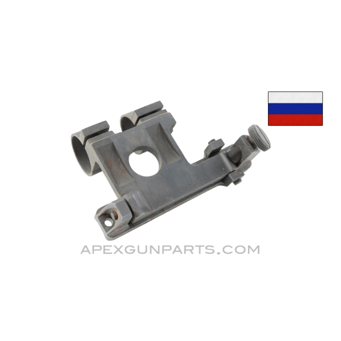 PU Scope Base & Mount Bracket Assembly, Russian M91/30, Blued Steel, *Good*