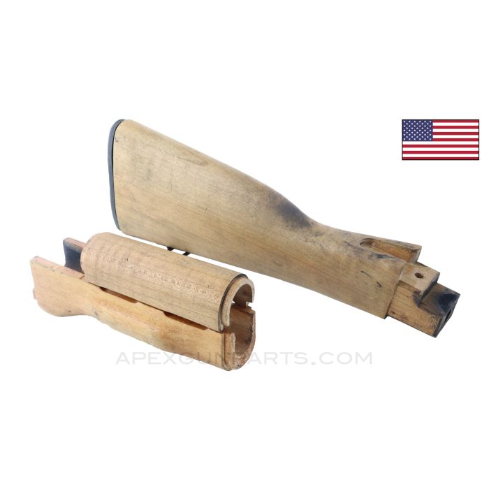 AK-47 Handguard and Stock Set, Light Wood, US Made *Very Good* US 922(r) Compliant Parts
