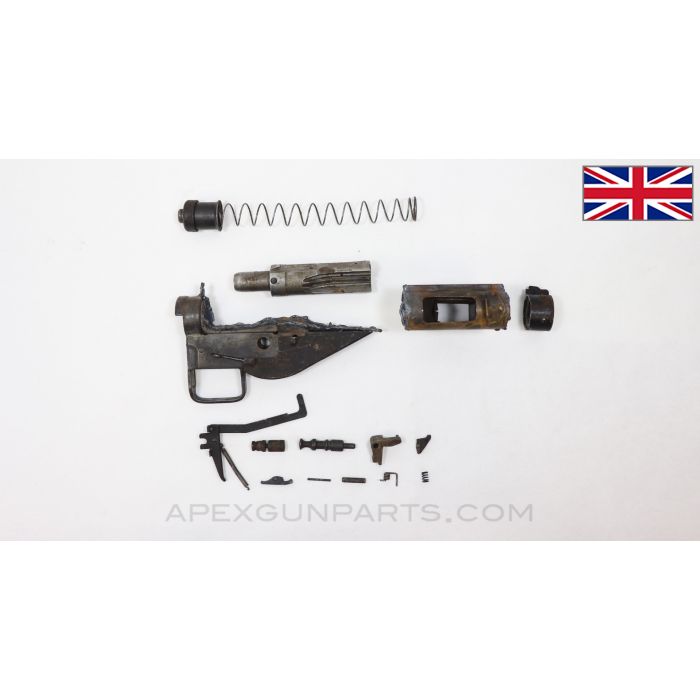 STEN MK 3 SMG Parts Set, Torch Nicked FCG Tabs, No Stock, 9mm Luger *Good* 