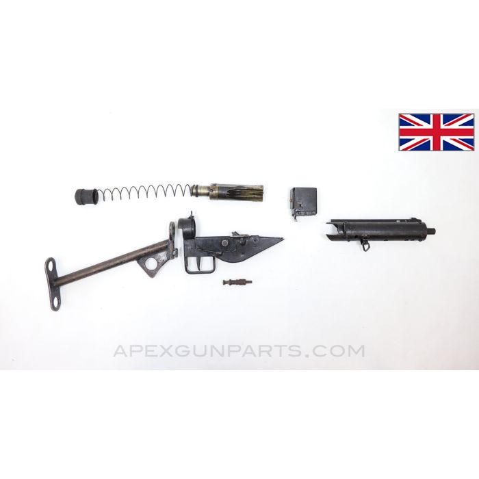 STEN MK 3 SMG Parts Set, Saw Cut Demil w/ 'T' Stock, Original Barrel, 9MM Luger *Very Good* 