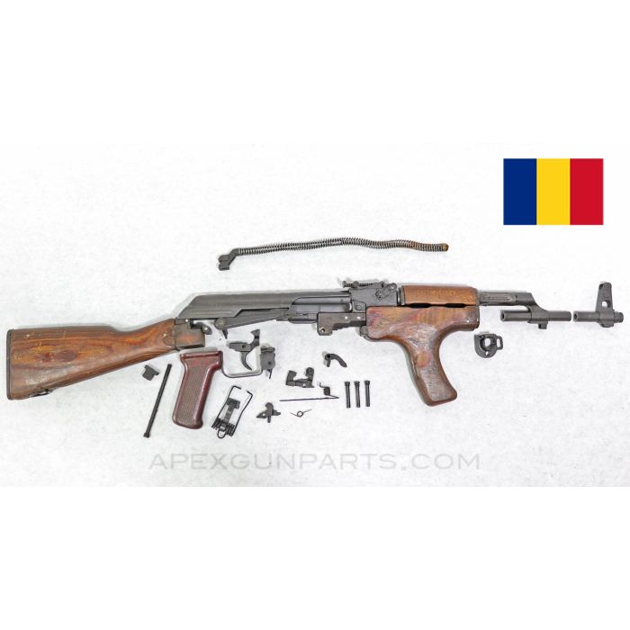 Romanian M63 AKM Parts Kit, Dated 1965, Laminated Wood Stock & Forward Grip, 7.62X39 *Very Good* 