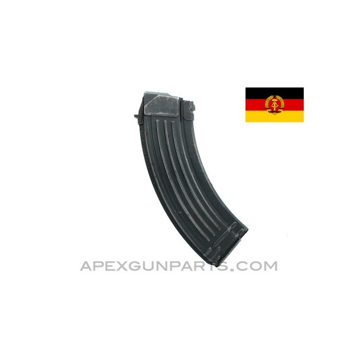 AK-47 30rd Steel Magazine, 7.62x39, East German, Blued, *Good to Very Good* 
