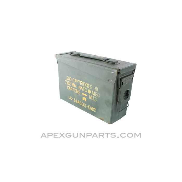 USGI .30 Cal. Ammo Can M19A1, Steel w/Carry Handle, Green, *Good* 