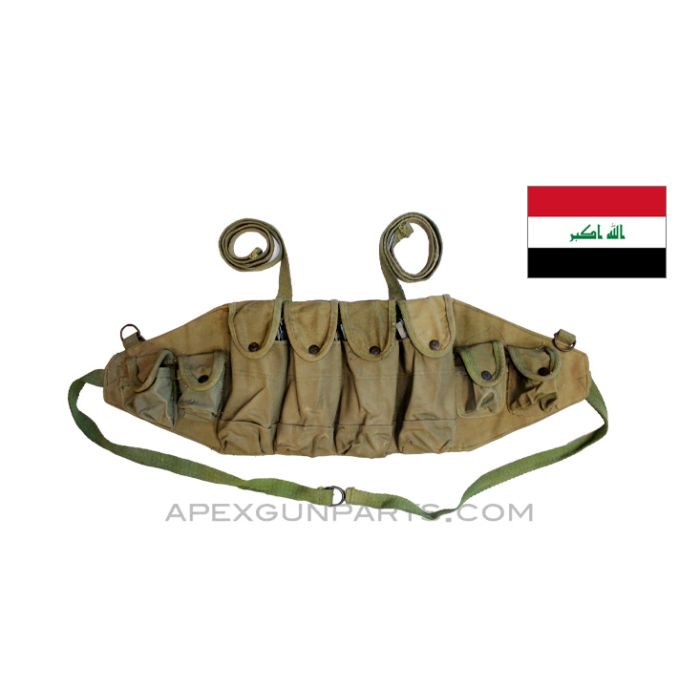 Iraqi AK-47 Chest Rig, OD Green Canvas, *Very Good*