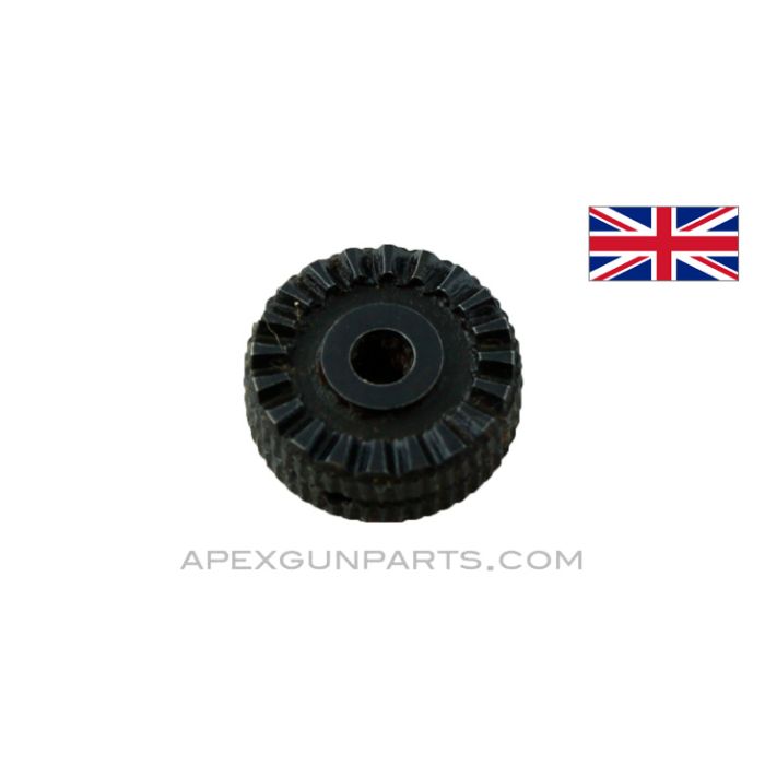 Lewis Gun Rear Sight Elevation Adjustment Wheel, Blued, .303 BR, *Good* 