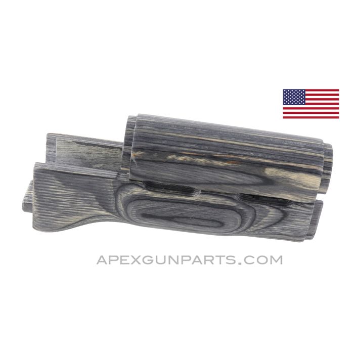 AK Hand Guard Set (Upper & Lower), Grey, Laminated *NOS*