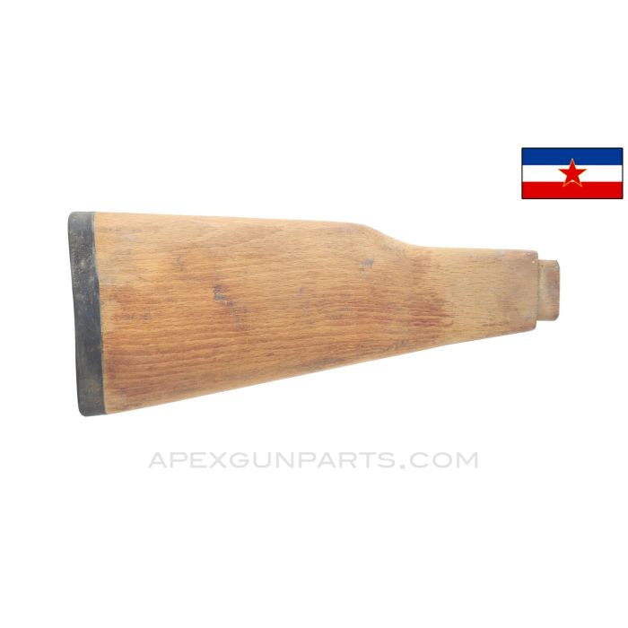 Yugoslavian M64 Butt Stock, Beech Wood, w/ Buttpad, Unfinished *NOS*