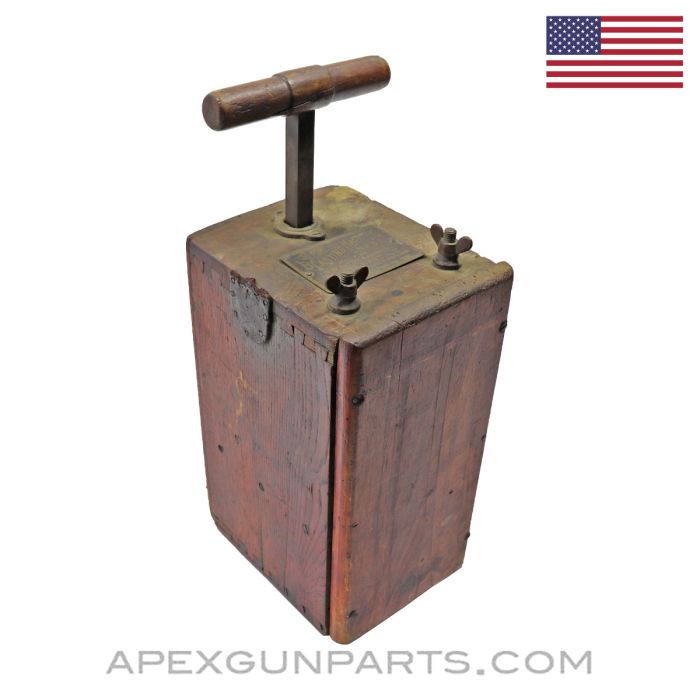 DuPont Blasting Machine, No. 3A, Wood Box and Handle *Good / Used* 