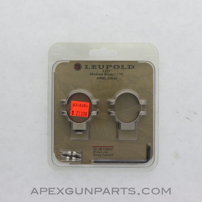 Leupold STD Scope Rings, 49902, Silver *NEW*