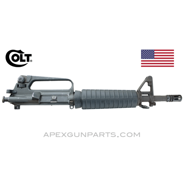 Colt Model 733 M16A2 Commando Upper Assembly, 11.5" Heavy Barrel, F/A 1/9, 5.56X45 NATO, *Very Good*