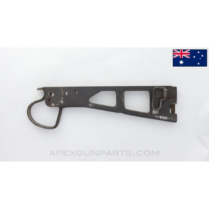 Australian OWEN SMG Trigger Frame, Stripped w/ Sling Loop *Good*
