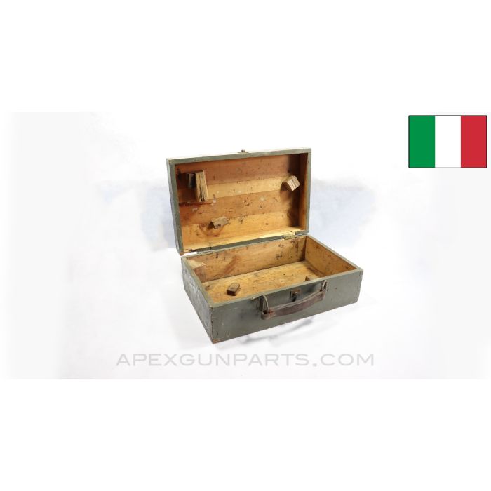 BREDA M37 Tripod Anti-Aircraft Adapter Transit Case, w/ Leather Carry Handle,  Wood *Poor* 