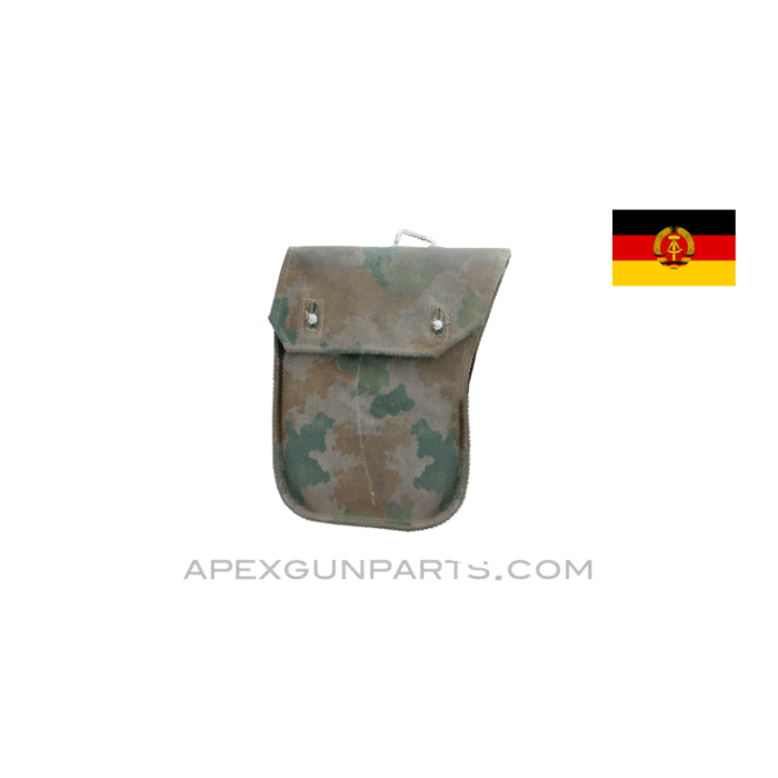East German AK-47 Magazine Pouch, 2-Cell, Splotch Pattern, Canvas, *Good* 
