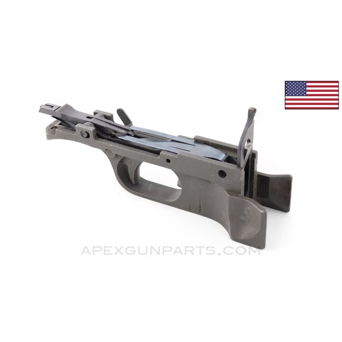 1918A2 BAR Trigger Housing Assembly, Full Auto, NE6 Maker Marked, WW2 Manufacture, Parkerized .30-06, *NOS* 