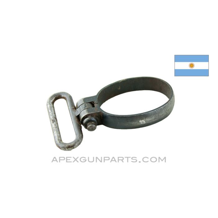 M1909 Argentine Mauser Rear Barrel Band, With Sling Swivel *Good / Rusty*