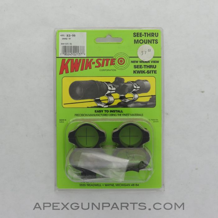 KS-99 Kwik-Site See Through Scope Mount, Savage 99, Black *NEW*