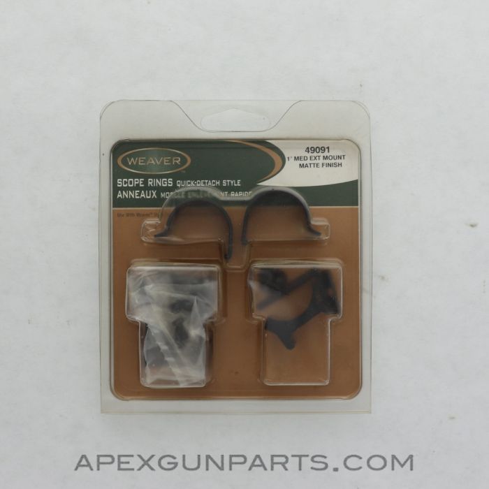 Weaver Scope Mount, Quick-Detach, 1" *NEW*