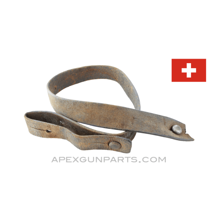 Swiss Rifle Sling, Leather, Sold *As Is*