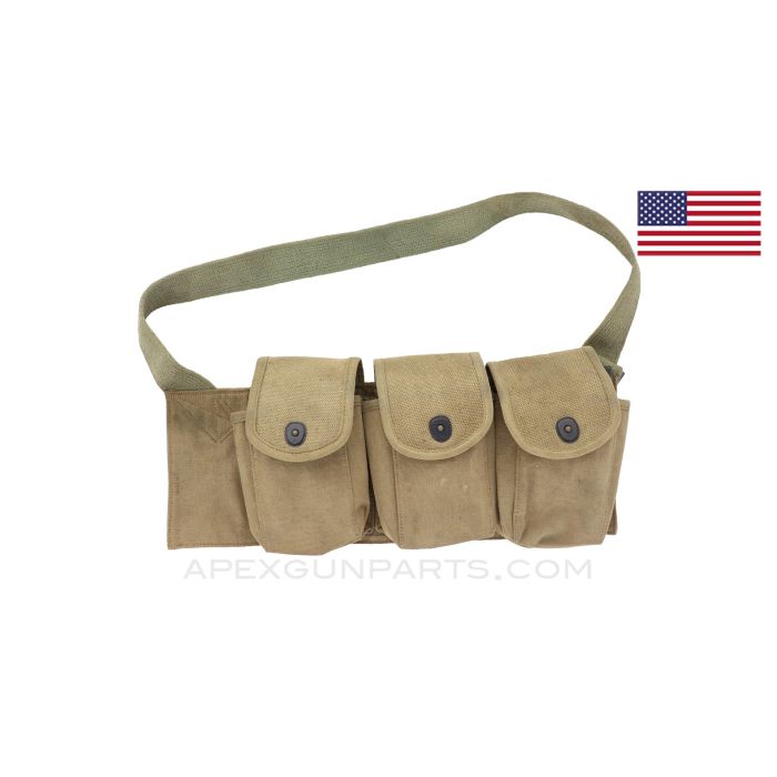 1918 BAR Bandolier, 3 Pouch, Right Side *Good*