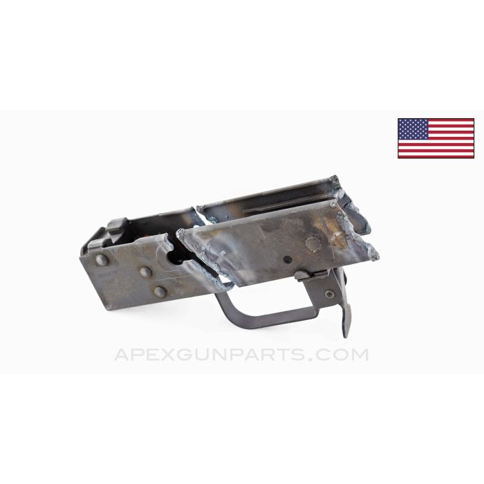 AK Trigger Guard Assembly, Rear Pistol Trunnion, w/ Demilled Receiver, US Made *As-Is*