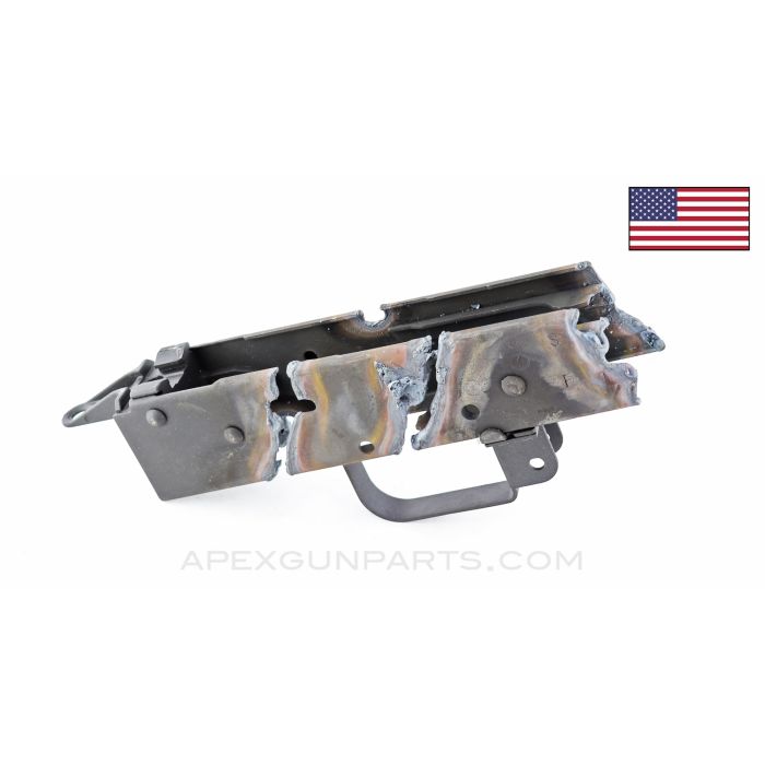 AK Trigger Guard, w/ Rear Trunnion & Side Scope Rail, Demilled Receiver, US Made *As-Is*