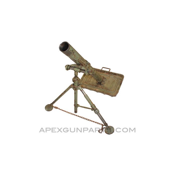 Yugoslavian 82mm Mortar Set, M69A, Rectangular Baseplate, NonMatching *GOOD* 