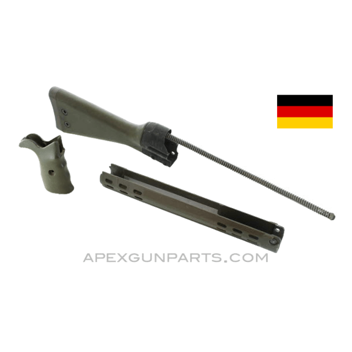 G3 / HK91 Stock Assembly with Handguard and Grip, Green, *Good*