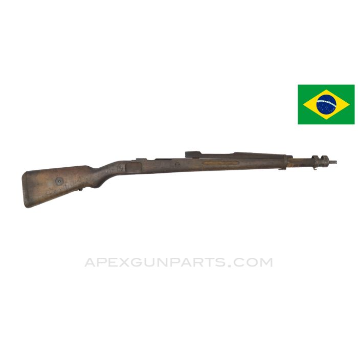 Brazilian M954 Mauser Stock Set, 38", Large Ring, Wood *Good*