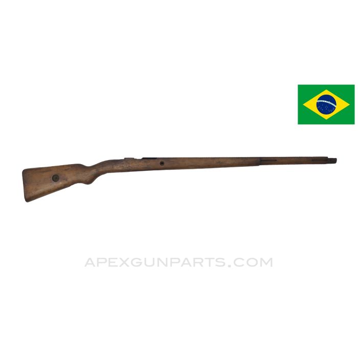 Brazilian 1908 Mauser Stock, 43.5", Stripped, Wood *Fair*
