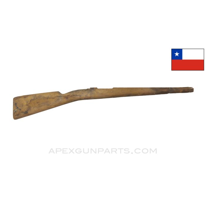 Chilean M93 / M95 Mauser Carbine Stock, 34", No Parts Fitted, Chipped/Cracked, Wood *Fair*
