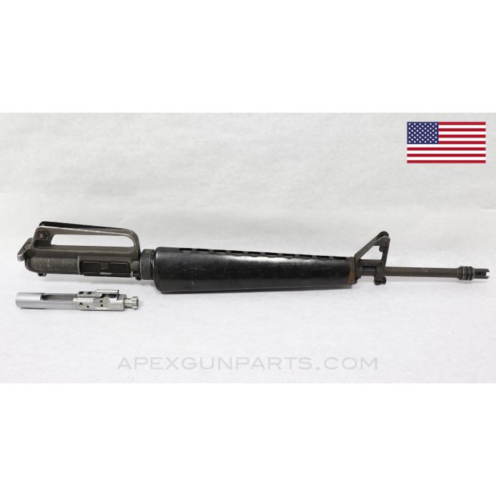Colt 601 M16 Upper Assembly, 20" Barrel, w/ Early Slick Side Chrome Bolt Carrier Assembly, Duckbill Flash Hider *Good*