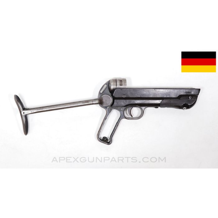 MP-40 Lower Receiver, w/ Underfolder Stock, Grip Frame & Flared Trigger Guard, No Grip Panels *Good*