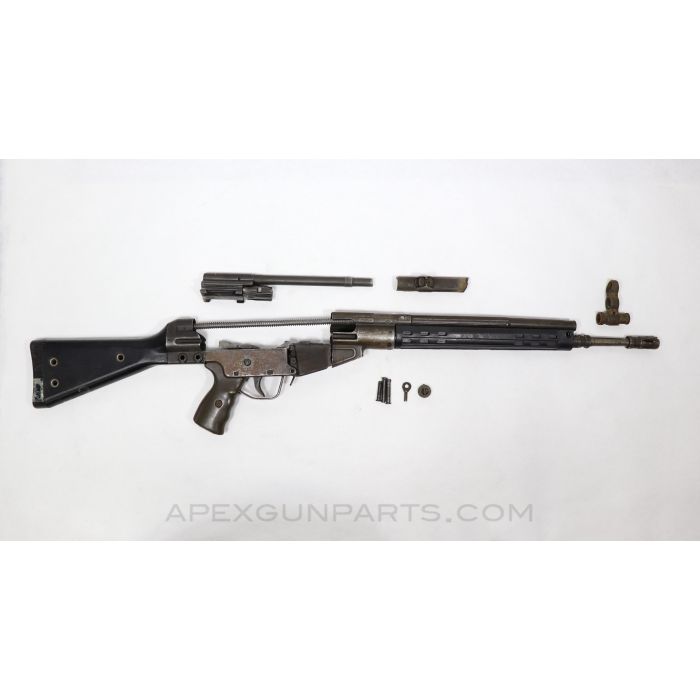 HK G3 Parts Kit w/Factory Barrel and Trunnion, Select Fire Grip, Black Polymer Stock 7.62x51 NATO *Good* 