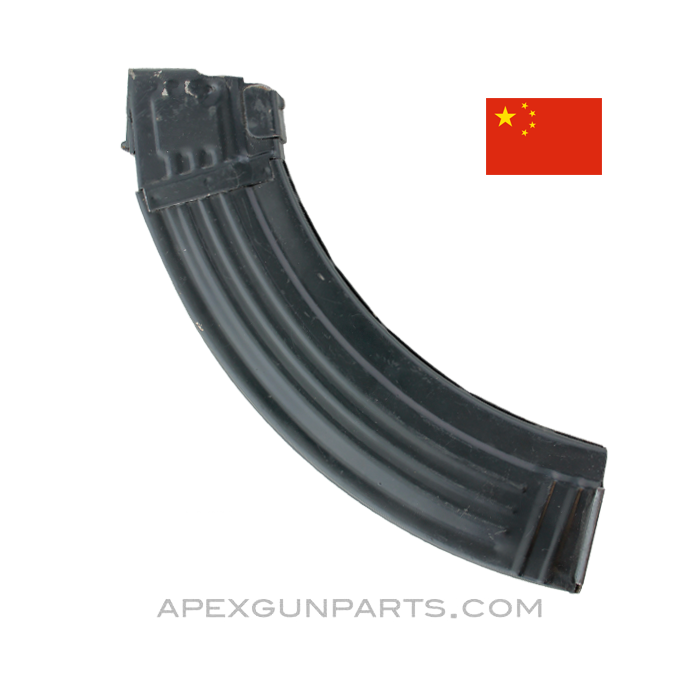 AK-47 Magazine, 30rd "Flatback" Steel, 7.62x39, Chinese, Painted, *Good* 