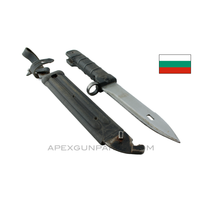 Bulgarian Type 4 AK-74 / AKM Bayonet & Scabbard, Circle 10, *Very Good*