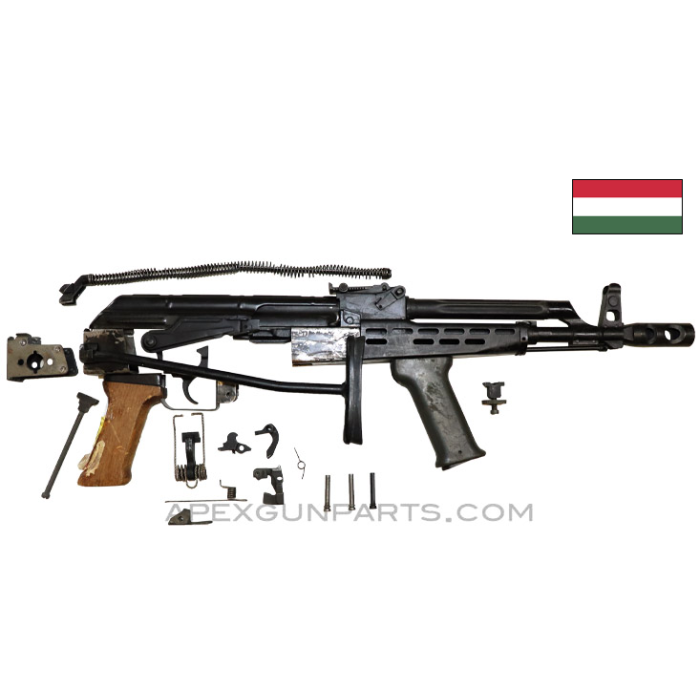 Hungarian AMD65 "Project" Parts Kit, Original 12.25" Barrel, Side Folding Stock, Matching, Refinished, 7.62X39, *Good*