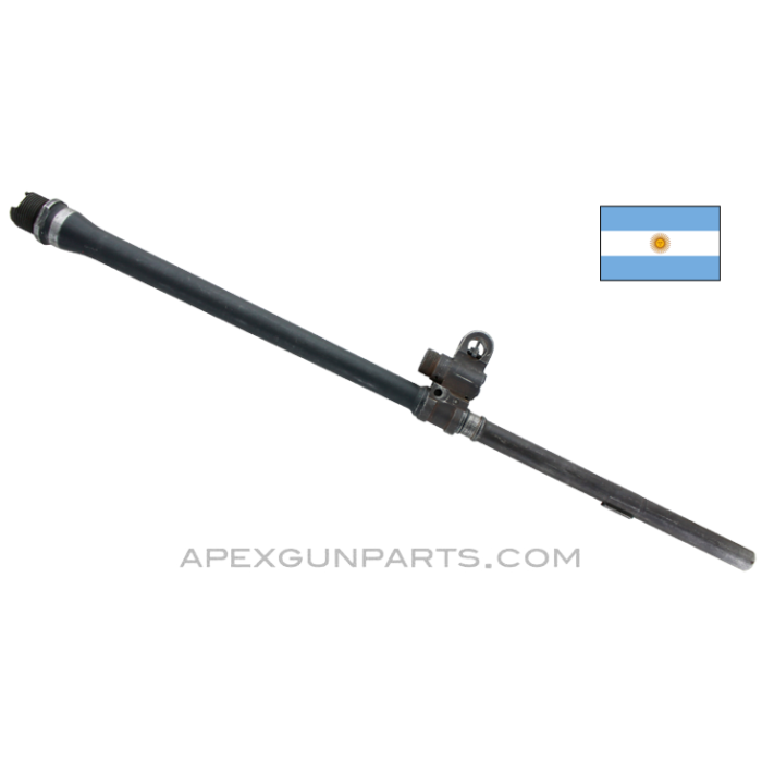 Argentine FAL Light Barrel, 21", With Gas Block and Front Sight Assembly, 7.62X51 NATO, *Good* 