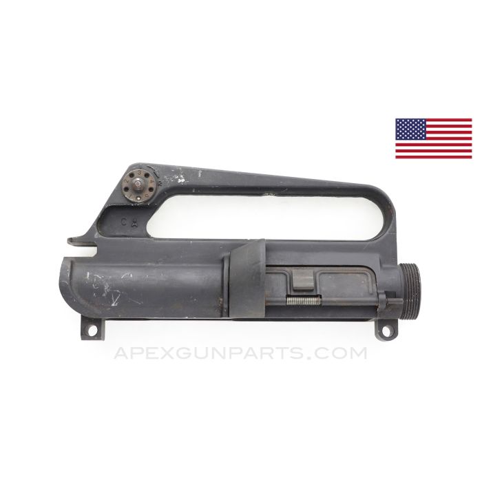 Colt AR-15 / SMG 9mm Upper Receiver, w/ Rear Sight, Ejector Door and Gas Deflector *Good* 