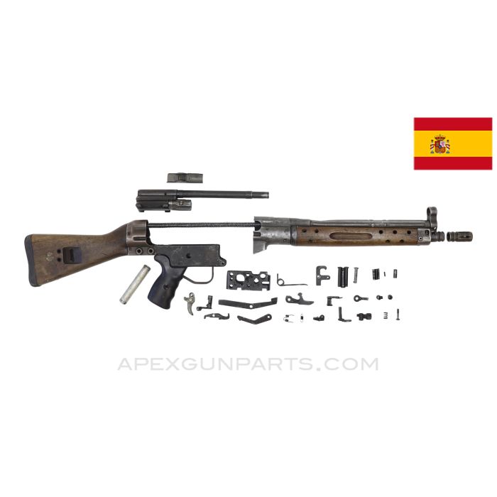SPECIAL! CETME Model C Rifle Parts Kit, 7.62 NATO / .308, Very Disassembled, Project Grade Wood *Fair* 
