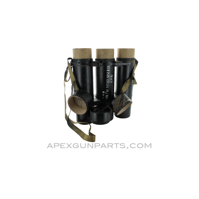 81mm Mortar Round Storage Tubes, Black, *Good* 