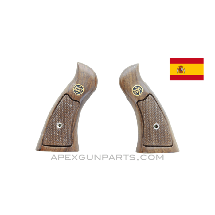 Ruby Revolver Grip Set, Wood *NOS*