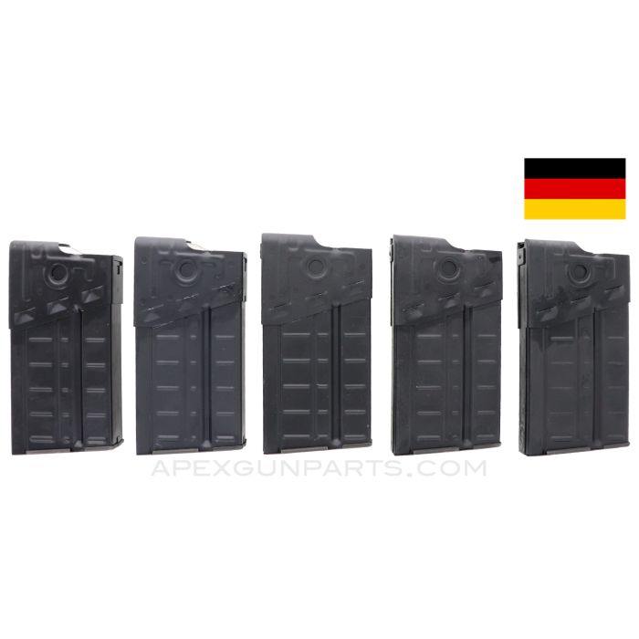 G3 / HK91 Magazine, 5-Pack, 20rd, Black Aluminum, 7.62 NATO *NOS*