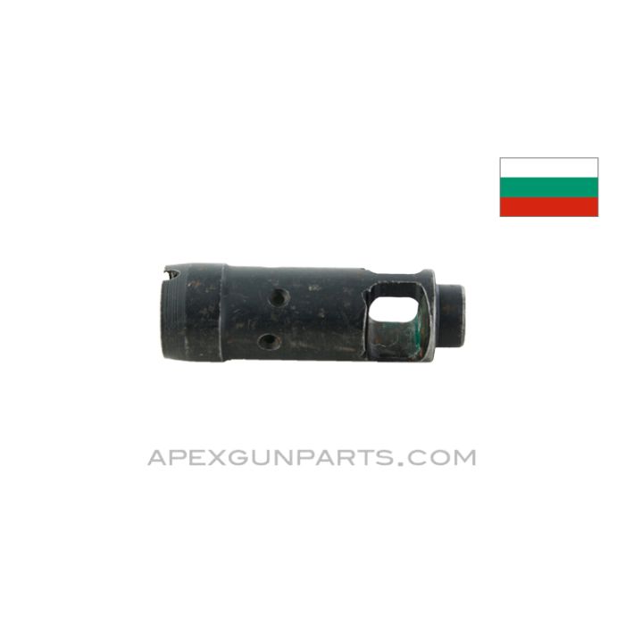 Bulgarian AK-74 Muzzle Brake, w/ ZigZag Cut, Original Finish, Chrome Lined, 24MM Thread 5.45X39 *Good* 